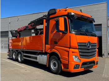 Dropside/ Flatbed truck, Crane truck Mercedes-Benz Actros 2648 L 6x2 Pritsche Heckkran 3xhydr.Aussc: picture 2