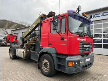 Log truck, Crane truck MAN FE460 19.464 6x4 Langholz mit Kran F185S: picture 1