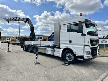 Dropside/ Flatbed truck, Crane truck MAN TGX 35.420 8x4-4 TRIDEM PRTISCHE 6m40 + KRAN (26m!) HIAB X-HIPRO 408 E-5 + JIB 100X-5  - *306.245km* - BE TRUCK: picture 2