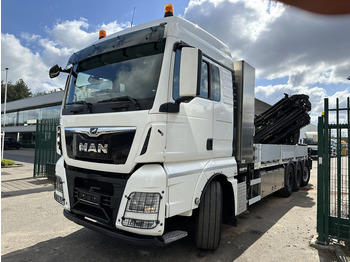 Dropside/ Flatbed truck, Crane truck MAN TGX 35.420 8x4-4 TRIDEM PRTISCHE 6m40 + KRAN (26m!) HIAB X-HIPRO 408 E-5 + JIB 100X-5  - *306.245km* - BE TRUCK: picture 3