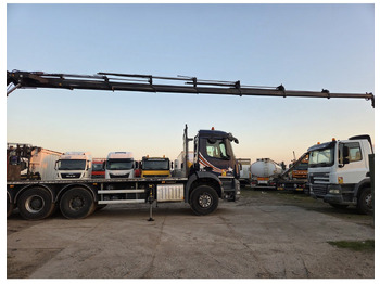 Dropside/ Flatbed truck, Crane truck Mercedes Arocs 3240 8x4 Open Truck Crane HIAB X-HIDUO 258 E-7 7 extensions: picture 4