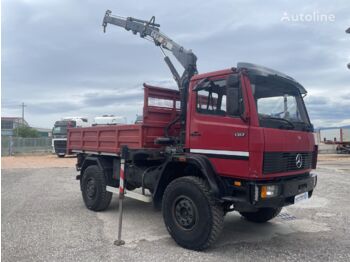 Tipper, Crane truck Mercedes-Benz 1317: picture 1