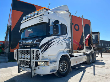 Log truck, Crane truck for transportation of timber Scania R 580 6x4 EPSILON M12L97 / RETARDER: picture 2