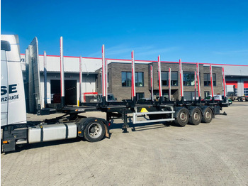 Log semi-trailer PAVIC Holzauflieger mit Schemel und Rungen: picture 2