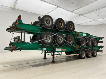 Container transporter/ Swap body semi-trailer Fruehauf 4 x Skelet 2 x 20-40 ft: picture 2
