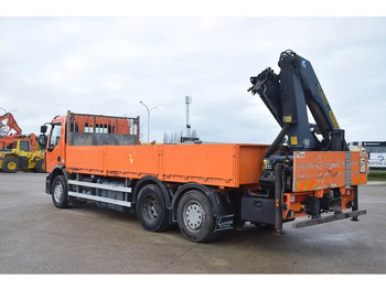 Dropside/ Flatbed truck, Crane truck Renault Premium 410: picture 3