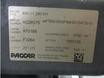 Engine for Truck DAF 1955128//MX11 291 H1 EURO 6 DAF CF MOTOR: picture 5