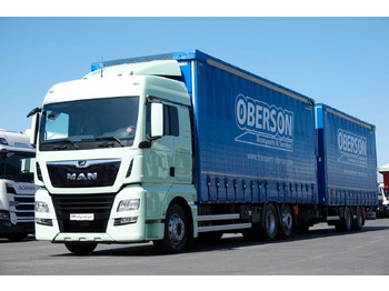 Curtainsider truck MAN TGX 26.460 / ZESTAW TANDEM PRZEJAZDOWY / 120 M3: picture 2