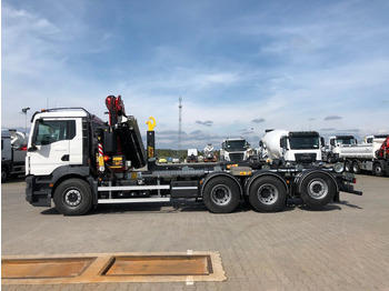 New Hook lift truck, Crane truck MAN TGS 35.480 HYVA 26-60-SKZ mit FASSI F275: picture 4