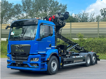 Hook lift truck, Crane truck MAN TGS 26.480 6x2 Abrollkipper + Kran EPSILON: picture 2