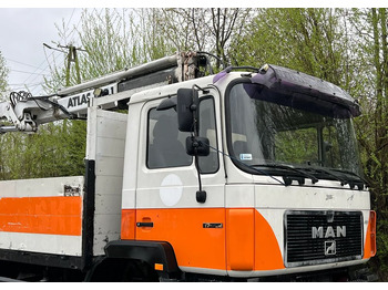 Dropside/ Flatbed truck, Crane truck MAN * 27-322 MAN 6x4 * HDS ATLAS 140 *: picture 3