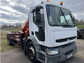 Hook lift truck, Crane truck RENAULT Premium 250 ampirol grue atlas 12t/M: picture 2