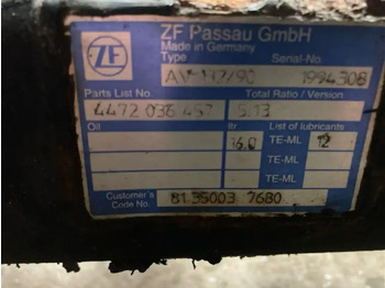 Rear axle for Bus ZF Hinterachse Axis ZF AV132/90 5,13 4472036457 MAN Lions City A21: picture 2