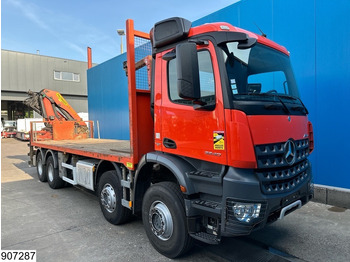 Dropside/ Flatbed truck, Crane truck Mercedes-Benz Arocs 3240 8X4, EURO 6, Steel suspension, Palfinger: picture 3
