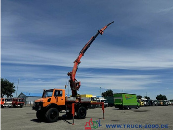 Crane truck Unimog U1700 Kran PK16000 + Jib Höhe 22,50m + Winde: picture 4