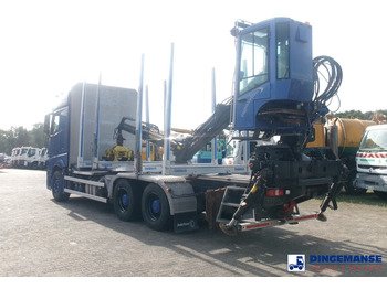 Log truck, Crane truck Mercedes-Benz Actros 2663 6x4 Euro 6 loglift F96 crane timber truck: picture 3