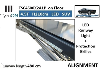 Warehouse equipment TSC4500X2A LP wheel alignment lift - On floor - Free wheel lifting system - 4.8 m led lightened runways (63 cm wide) - 210 cm lifting height - 4.5 T: picture 4 Warehouse equipment TSC4500X2A LP wheel alignment lift - On floor - Free wheel lifting system - 4.8 m led lightened runways (63 cm wide) - 210 cm lifting height - 4.5 T: picture 4