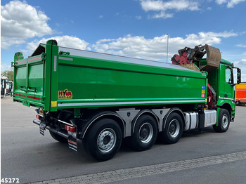 Tipper, Crane truck Mercedes-Benz Arocs 3743 8x4 Euro 6 HMF 19 Tonmeter Elektrisch/Hydraulisch aangedreven Z-kraan: picture 5
