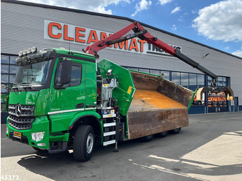 Tipper, Crane truck Mercedes-Benz Arocs 3743 8x4 Euro 6 HMF 19 Tonmeter Elektrisch/Hydraulisch aangedreven Z-kraan: picture 2