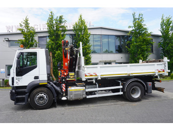 Crane truck IVECO STRALIS 330 E6 / FASSI 195A 8.5 T / 3-side tipper: picture 3
