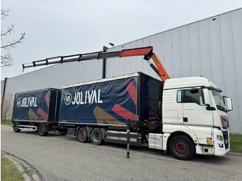 Curtainsider truck, Crane truck MAN TGX 26.480 6X2 - EURO 6 + PALFINGER PK20002 + RE: picture 5