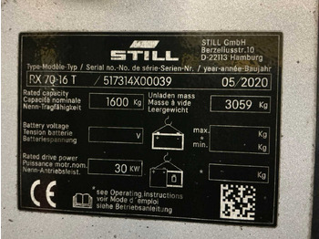 Forklift 2020 STILL RX70-16T FORKLIFT: picture 4 Forklift 2020 STILL RX70-16T FORKLIFT: picture 4