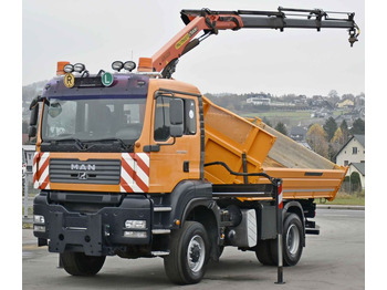 Tipper, Crane truck MAN TGA 18.360 * PK 10501 + FUNK *4x4: picture 3