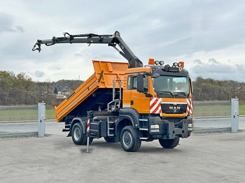 Crane truck, Tipper MAN TGS 18.360 * HIAB 099 E-3 HIDUO + FUNK *4x4: picture 2