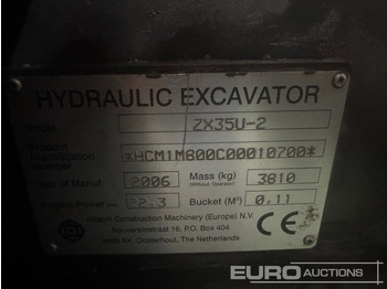 Mini excavator HITACHI ZX35
