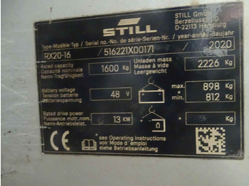 Electric forklift STILL RX20-16: picture 5