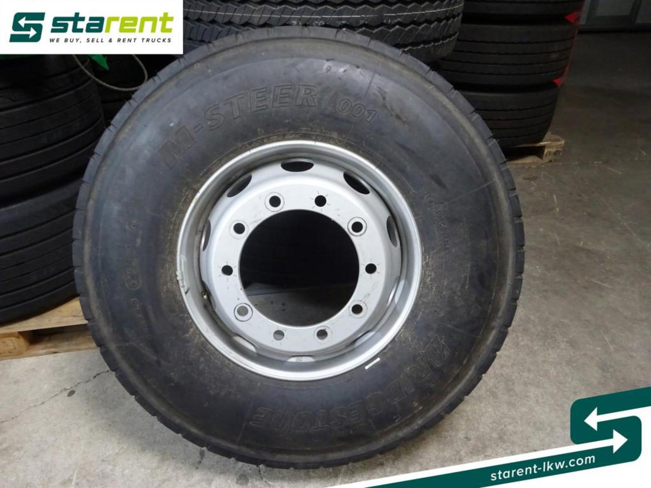 Bridgestone M-Steer 001, 13 R22,5 mit Felge *NEU* - Wheel and tire package for Truck: picture 1 Bridgestone M-Steer 001, 13 R22,5 mit Felge *NEU* - Wheel and tire package for Truck: picture 1