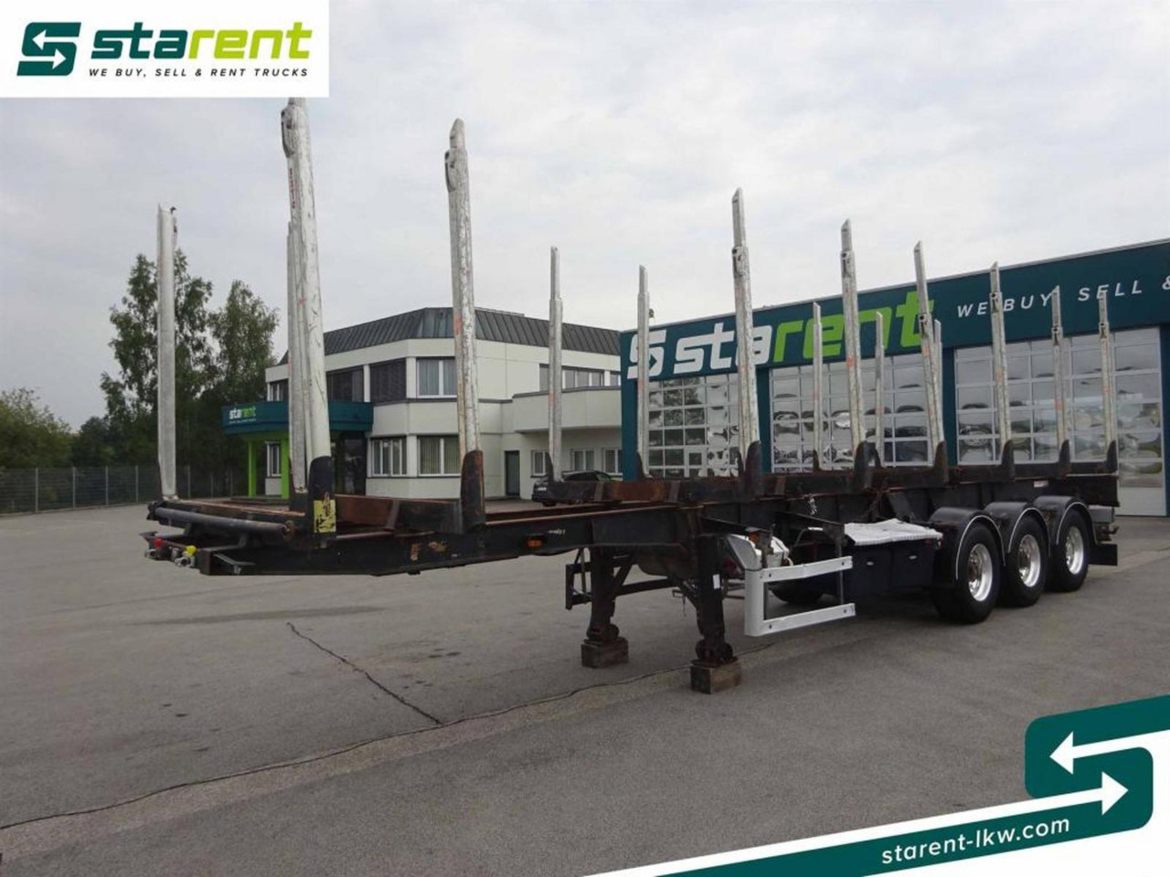 Hangler Holzrungen Auflieger Exte Rungen Lift-A Lenkachse - Log semi-trailer: picture 1 Hangler Holzrungen Auflieger Exte Rungen Lift-A Lenkachse - Log semi-trailer: picture 1