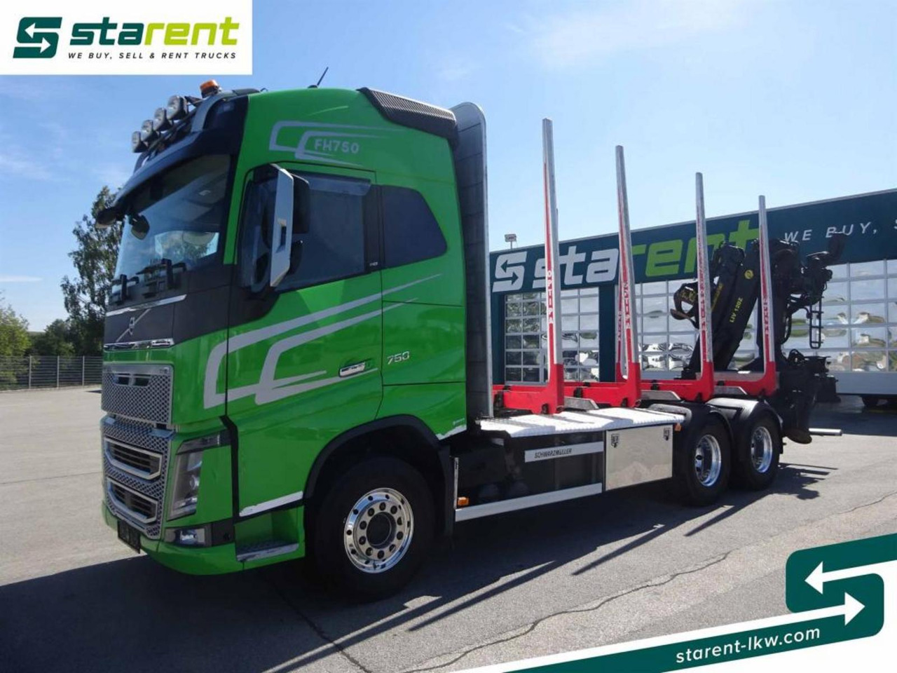 Volvo FH16 750 6x4 Holzaufbau mit Kran (Tajfun LIV120Z) - Log truck: picture 1 Volvo FH16 750 6x4 Holzaufbau mit Kran (Tajfun LIV120Z) - Log truck: picture 1