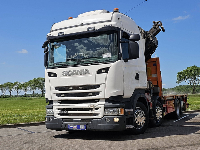 Scania R490 HMF 6020 - Dropside/ Flatbed truck, Crane truck: picture 1 Scania R490 HMF 6020 - Dropside/ Flatbed truck, Crane truck: picture 1