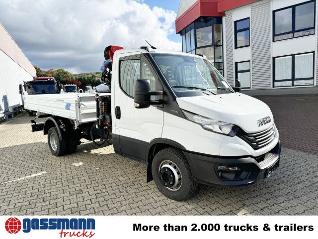 New Tipper, Crane truck Iveco Daily 70C18H 4x2 mit Kran HMF 340-K3, Funk: picture 11