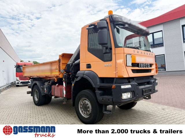 Tipper, Crane truck Iveco Trakker AD190T36W 4x4, EEV, Kran Hiab 111BS-2: picture 10