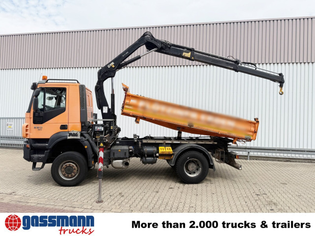 Tipper, Crane truck Iveco Trakker AD190T36W 4x4, EEV, Kran Hiab 111BS-2: picture 14
