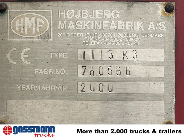 Hook lift truck, Crane truck MAN 25/18.284 6x2-4 LL,Kran HMF 1113 K3, Funk,: picture 14