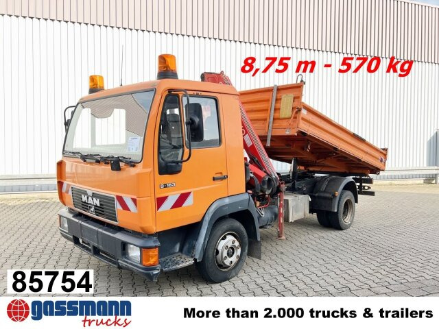 MAN 8.163 4x2 BB mit Kran Fassi F60A.23 - Tipper, Crane truck: picture 1 MAN 8.163 4x2 BB mit Kran Fassi F60A.23 - Tipper, Crane truck: picture 1