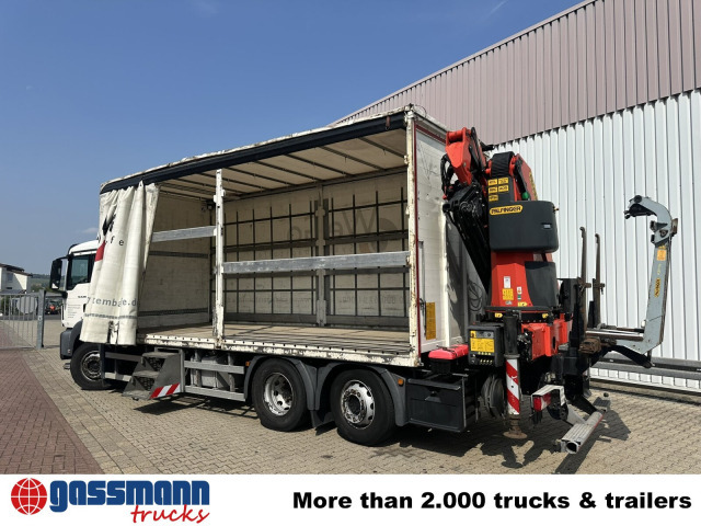 Dropside/ Flatbed truck, Crane truck MAN TGS 26.400 6x2-4 LL, Lenk-/Lift, Edscha,: picture 11