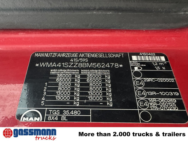 MAN TGS 35.400 8x4 BL, Schub-Knick bis 6,5m - Hook lift truck: picture 5 MAN TGS 35.400 8x4 BL, Schub-Knick bis 6,5m - Hook lift truck: picture 5