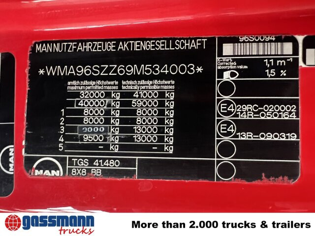 MAN TGS 41.480 8X8 BB, Motorabtrieb - Hook lift truck: picture 5 MAN TGS 41.480 8X8 BB, Motorabtrieb - Hook lift truck: picture 5