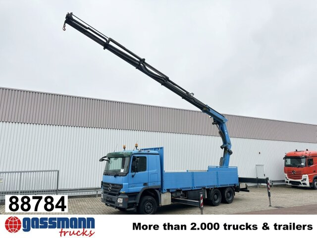 Mercedes-Benz Actros 2741 L 6x4, Twist-Lock ausz. auf 3m, - Dropside/ Flatbed truck, Crane truck: picture 1 Mercedes-Benz Actros 2741 L 6x4, Twist-Lock ausz. auf 3m, - Dropside/ Flatbed truck, Crane truck: picture 1