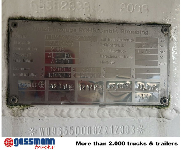 TAL-A-ZE 44,0, 43.500l, 4 Kammern, - Tank semi-trailer: picture 3 TAL-A-ZE 44,0, 43.500l, 4 Kammern, - Tank semi-trailer: picture 3