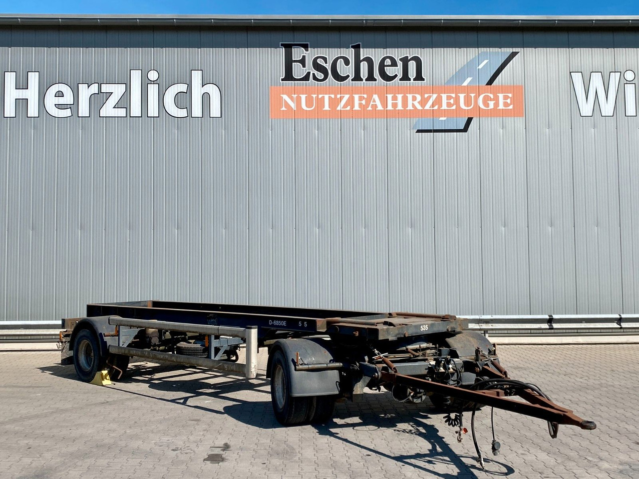 Roll-off/ Skip trailer Hüffermann HSA 18.65 | Reifenprofil: 75%*Blatt*50mm Zugauge: picture 6