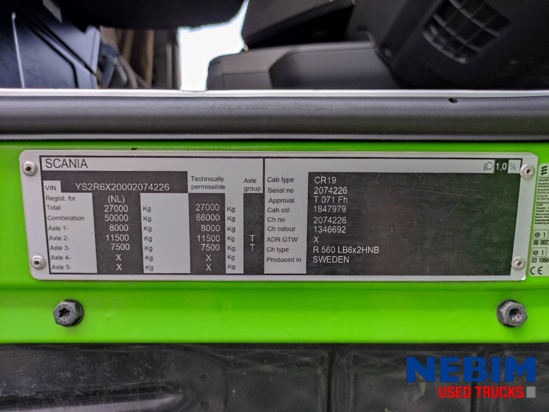 Leasing of Scania R560 V8 6x2 Retarder - NCH 20 ton cable system  Scania R560 V8 6x2 Retarder - NCH 20 ton cable system: picture 12