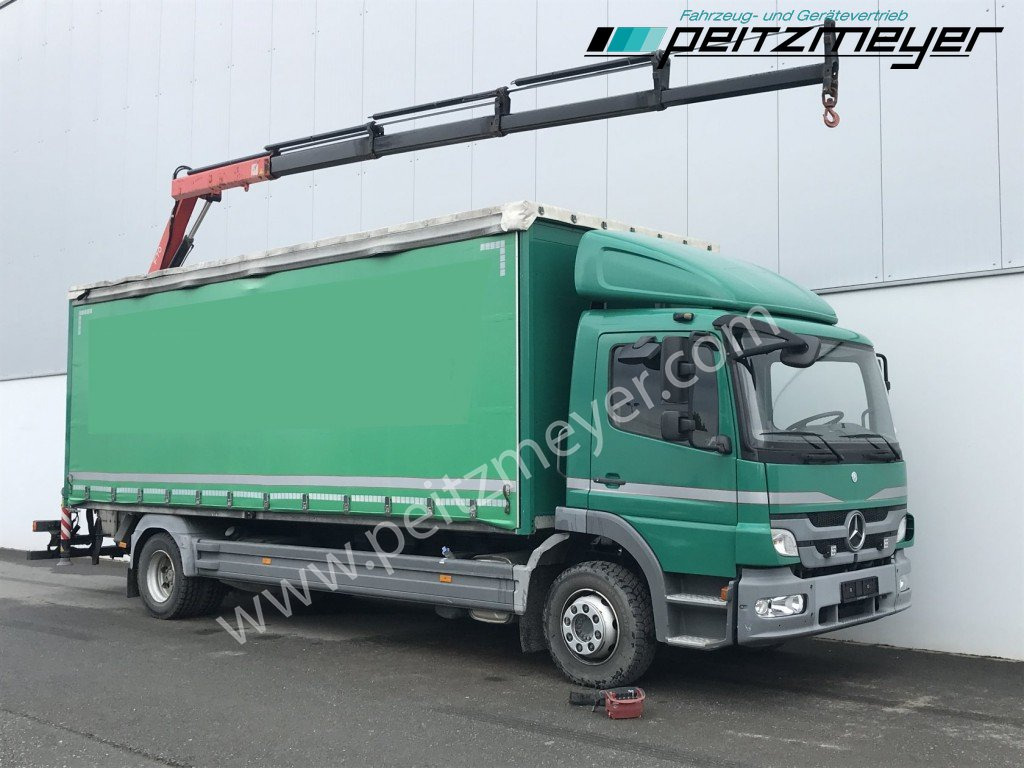 MERCEDES-BENZ Atego 1224 L Pritsche m. Heckkran Funk 4 x hydraulisch - Curtainsider truck, Crane truck: picture 2 MERCEDES-BENZ Atego 1224 L Pritsche m. Heckkran Funk 4 x hydraulisch - Curtainsider truck, Crane truck: picture 2