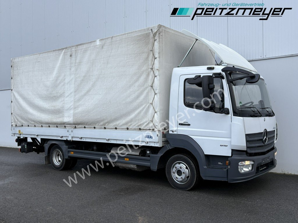 MERCEDES-BENZ Atego 818 L Pritsche + LBW, Klima, 3 Sitzer, 94 tkm - Curtainsider truck: picture 2 MERCEDES-BENZ Atego 818 L Pritsche + LBW, Klima, 3 Sitzer, 94 tkm - Curtainsider truck: picture 2