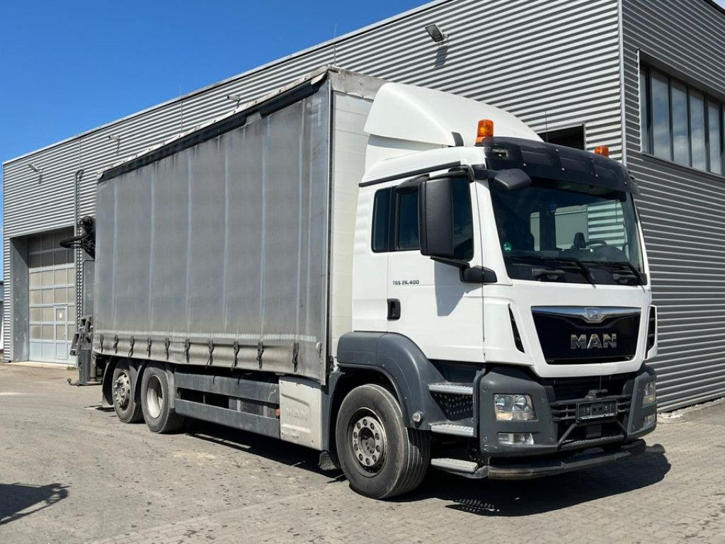 MAN TG-S 26.400 6x2-2 BL Pritsche Heckkran 5xhydr.Au - Crane truck: picture 2 MAN TG-S 26.400 6x2-2 BL Pritsche Heckkran 5xhydr.Au - Crane truck: picture 2