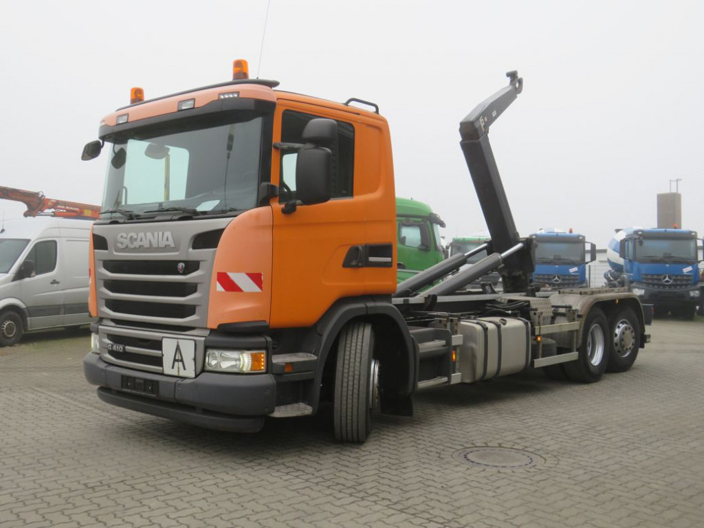 SCANIA (S) G 410 LB 6x2*4HNA Abrollkipper Lift+Lenkachse 289TKM - Hook lift truck: picture 1 SCANIA (S) G 410 LB 6x2*4HNA Abrollkipper Lift+Lenkachse 289TKM - Hook lift truck: picture 1